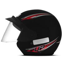 Capacete Moto Aberto Urbano Clássico Passeio Com Viseira Mixs Up Feminino Masculino