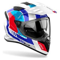 Capacete Moto Airoh Bandit Off Road Big Trail Horn Branco