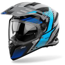 Capacete Moto Airoh Bandit Off Road Big Trail Spicy Azul