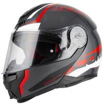 Capacete Moto Articulado NZI Combi2 Shock Anthracite/Vermelho 58