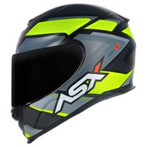 Capacete Moto Asx Eagle Fast Amarelo Esportivo +Viseira Fume