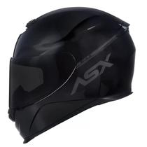 capacete Moto Asx Eagle monocolor Solid Preto brilho