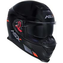 Capacete Moto Asx Eagle Sv Solid Preto Fosco C/ Óculos Solar