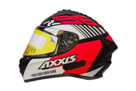 Capacete Moto Axxis Draken Z96 Matt Preto Branco Rosa