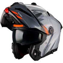 Capacete Moto Axxis Ghostfighter SV Sleek C12 Cinza Laranja Capacete Moto Axxis Ghostfighter SV Sleek C12 Cinza Laranja