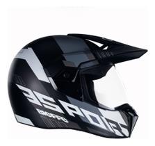 Capacete Moto Bieffe 3 Sport Adventure Cross Trilha Preto Fosco Chumbo Lançamento C/ Selo Inmetro