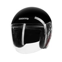 Capacete moto Bieffe Aberto Preto Grafite com Óculos Interno