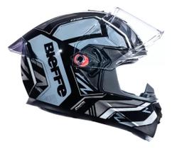 Capacete Moto Bieffe B-12 Phanton Preto e Grafite