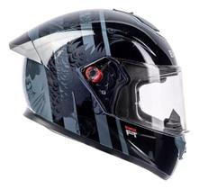 Capacete Moto Bieffe B12 Ft Felipe Titto Cinza Dark +spoiler