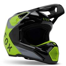 Capacete Moto Cross Trilha Off Road Fox Mx V1 Lean Amarelo Capacete Moto Cross Trilha Off Road Fox Mx V1 Lean Amarelo