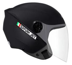 Capacete Moto Ebf Spark Jet Aberto Solid Cor Preto Fosco 60