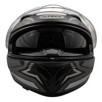Capacete Moto Ebf Xtroy Com Óculos Interno Fumê + Narigueira -