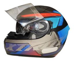 Capacete Moto Ebf Xtroy Com Óculos Interno Fumê + Narigueira