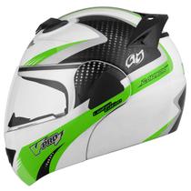 Capacete Moto Escamoteável Articulado Pro Tork V-Pro Jet 2 Carbon Feminino Masculino Aberto Fechado