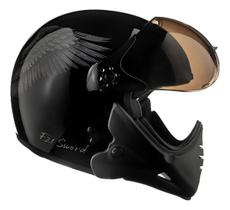 Capacete moto f21 sword grafite esportivo lançamento -