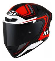 Capacete Moto Fecahdo Kyt Tt Course Overtech Preto Laranja