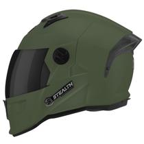 Capacete Moto Fechado Adulto Stealth Solid Fosco Vis. Fumê Integral Lançamento 2022 Pro Tork