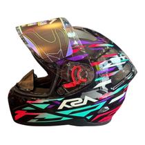 Capacete Moto Fechado Asx City Arrow Tiffany Roxo Brilhante
