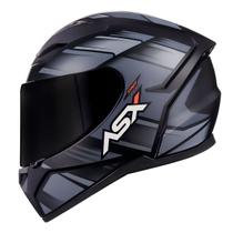 Capacete Moto Fechado ASX City Start Cinza Fosco com Viseira Fumê V18B Capacete Moto Fechado ASX City Start Cinza Fosco com Viseira Fumê V18B