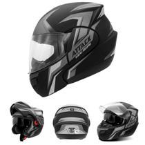Capacete Moto Fechado Attack HSA Viseira Cristal Tamanho 58 e 60 - Pro Tork Capacete Moto Fechado Attack HSA Viseira Cristal Tamanho 58 e 60 - Pro Tork