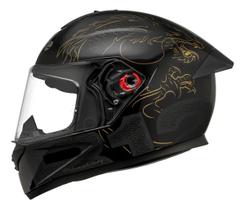 Capacete Moto Fechado Bieffe B12 Imperium Preto Dourado