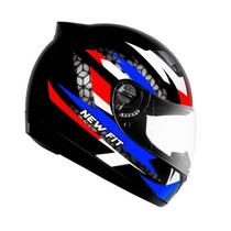 Capacete Moto Fechado Ebf New Fit Viseira Cristal Várias Cores Antirrisco Inmetro Leve Confortável