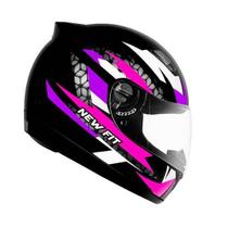 Capacete Moto Fechado Ebf New Fit Viseira Cristal Várias Cores Antirrisco Inmetro Leve Confortável