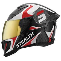 Capacete Moto Fechado Esportivo Pro Tork Stealth Concept Viseira Dourada Feminino Masculino