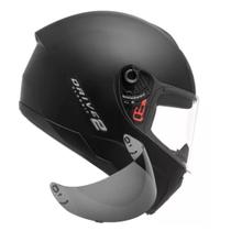 Capacete Moto Fechado Fly Drive 2 Classic Preto Fosco Mais Viseira Fumê Escura