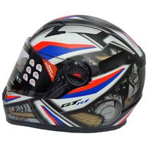 Capacete Moto Fechado Fw3 Gtn R1 Preto Azul Vermelho Tam 58