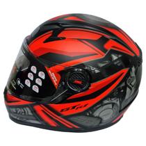 Capacete Moto Fechado Fw3 Gtn R1 Preto Vermelho Tam 58