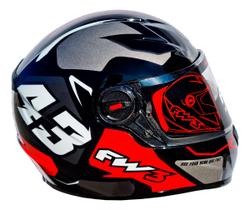 Capacete Moto Fechado Fw3 Gtx 43 Óculos Interno Várias Cores
