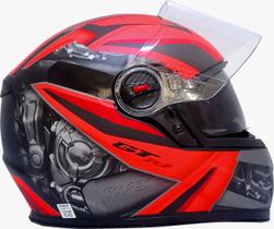 Capacete moto fechado fw3 gtx r1 com oculos fumê interno 60