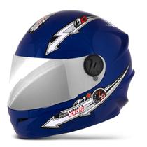 Capacete Moto Fechado Infantil Liberty Four Kids Pro Tork Viseira Cromada Seguro