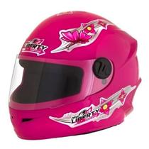 Capacete Moto Fechado Infantil Liberty Four Kids Tamanho 54 Cor Rosa Girls Criança - Pro Tork