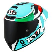 Capacete Moto Fechado KYT TT Course Dalla Porta Azul Moto GP - M 58 Capacete Moto Fechado KYT TT Course Dalla Porta Azul Moto GP - M 58