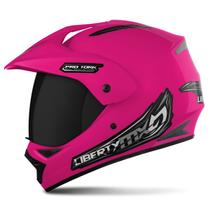 Capacete Moto Fechado Liberty MX Vision Viseira Fumê Pro Pro Tork Masculino Feminino Confortável Segurança Acessórios