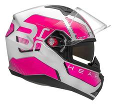 Capacete Moto Fechado Marca Bieffe B40 Beyond Hakuji Pink Capacete Moto Fechado Marca Bieffe B40 Beyond Hakuji Pink