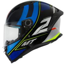 Capacete Moto Fechado Mt Stinger 2 Poun B6 Azul Matt Fosco