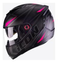Capacete Moto Fechado Peels Pro Fast Cor:Preto Fosco com RosaTamanho:60