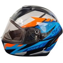 Capacete Moto Fechado Peels Spike 2 Bsn Preto e Azul Brilho