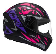 Capacete Moto Fechado Peels Spike 2 Dsm Preto Fosco Pink