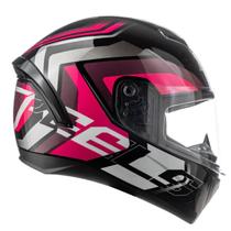 Capacete Moto Fechado Peels Spike 2 Gtx Preto e Rosa Brilho -