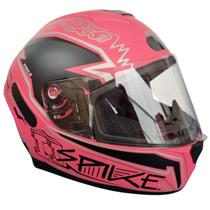 Capacete Moto Fechado Peels Spike 2 Stk Rosa Fosco e Preto