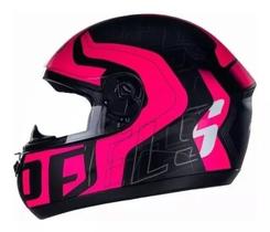 Capacete Moto Fechado Peels Spike Ghost Preto Rosa Fosco