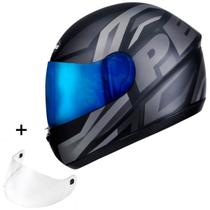 Capacete Moto Fechado Peels Spike Maxi Combo Viseira Azul