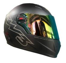 Capacete Moto Fechado Preto Fosco 58 Fw3 + Viseira Camaleão - Kit