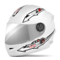 Capacete Moto Fechado Pro Tork Liberty Four Kids Infantil Vis. Cromada Tam. 54