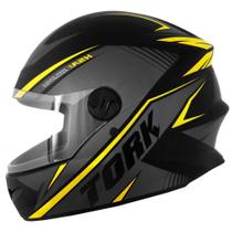 Capacete Moto Fechado Pro Tork R8 Preto Amarelo Tam: 58