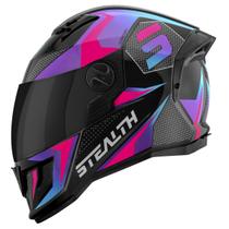 Capacete Moto Fechado Pro Tork Stealth Concept Brilhante Viseira Fumê Resistência Segurança Conforto Proteção Masculino Feminino Capacete Moto Fechado Pro Tork Stealth Concept Brilhante Viseira Fumê Resistência Segurança Conforto Proteção Masculino Feminino